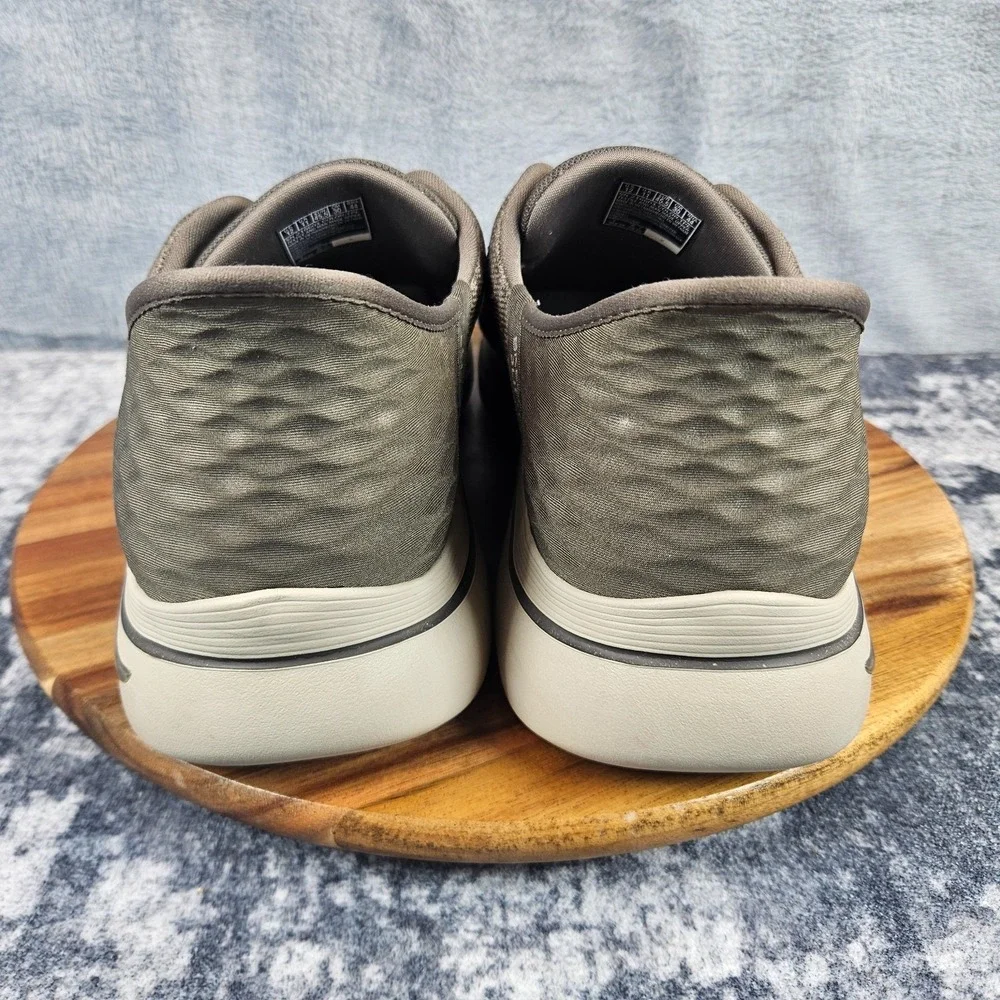 Skechers GO Walk Slip-Ins Arch Fit Shoes Mens 12 Taupe Slip On Walking Sneakers